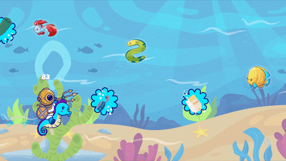Seahorse Clean Swim - HTML5 Game Template