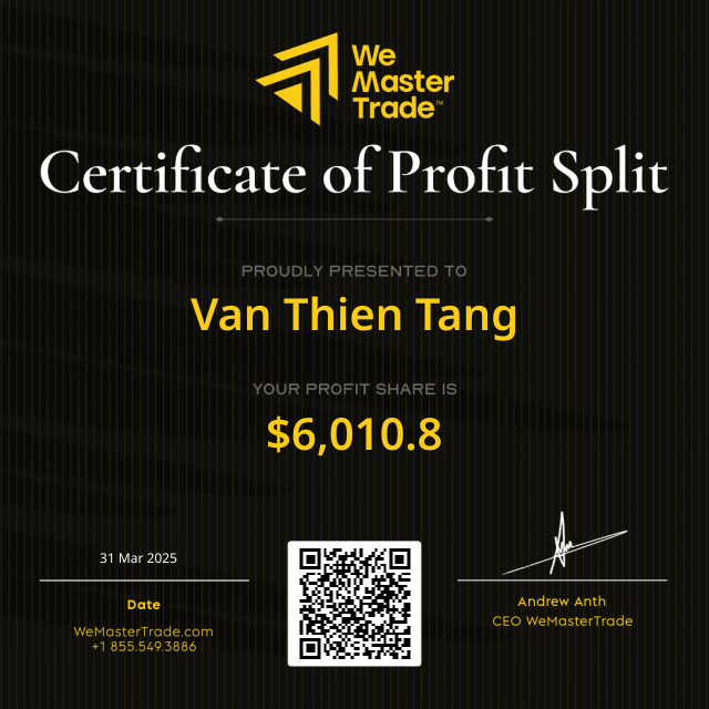 WeMasterTrade Certificate $6,136