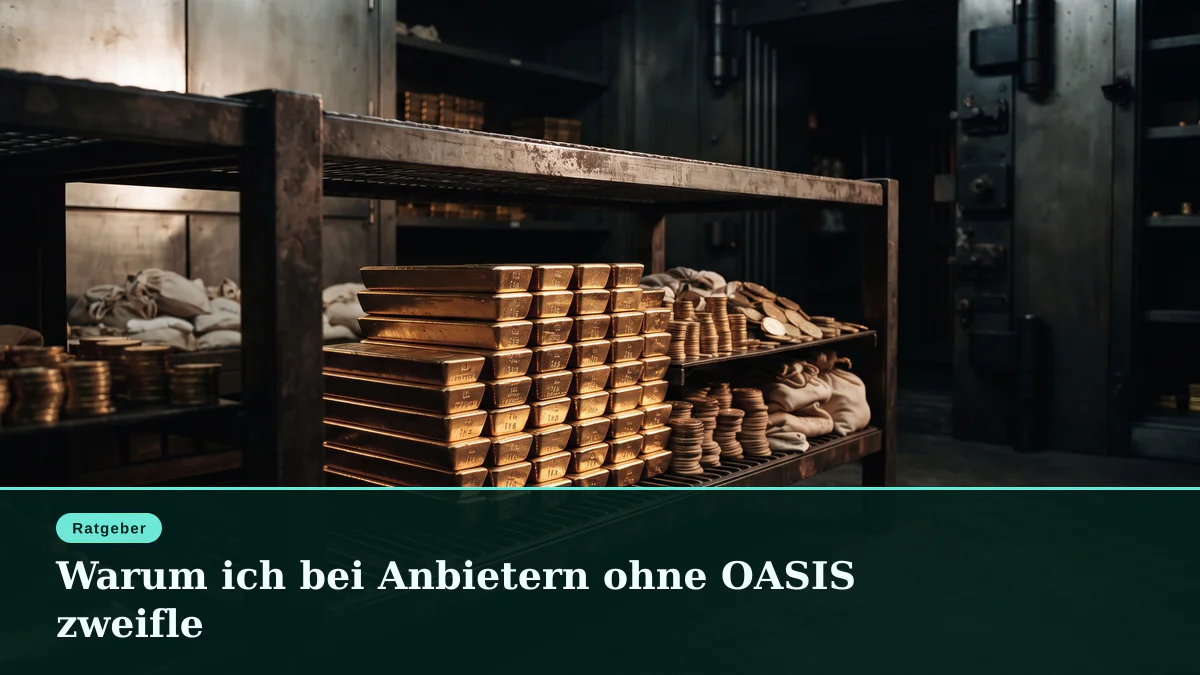 Warum ich bei Anbietern ohne OASIS zweifle
