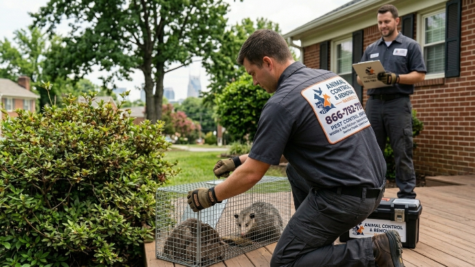Animal control technician at work in Nashville