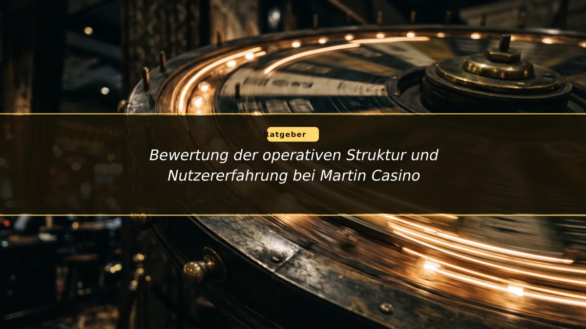 Bewertung der operativen Struktur und Nutzererfahrung bei Martin Casino
