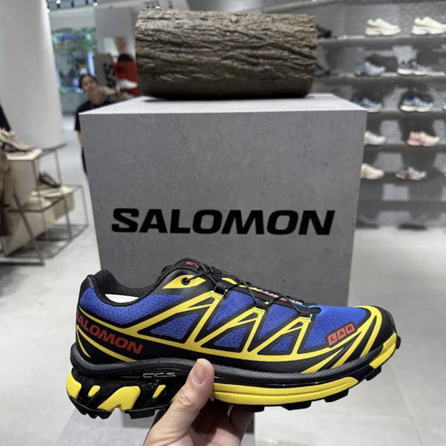 Salomon trail-running shoe displayed at the Orchard Central flagship store