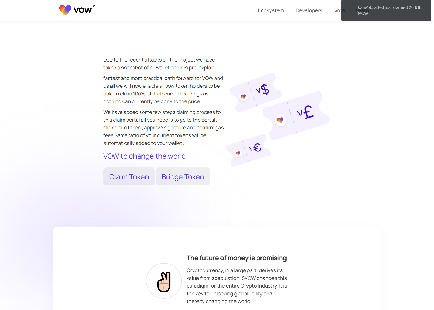 Screenshot of vow-foundation.pages.dev