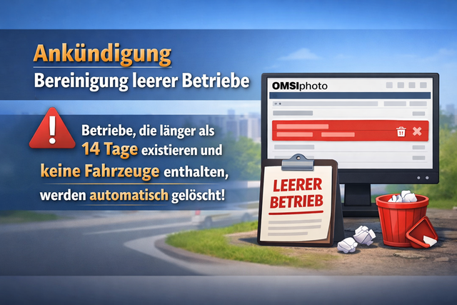 Neuigkeit – Bereinigung leerer Betriebe