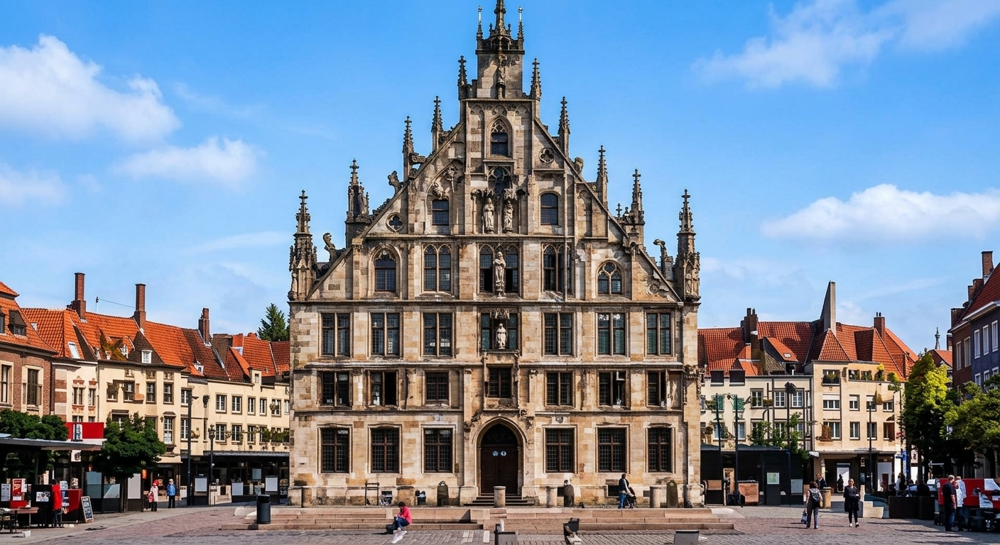 Historisch centrum en marktplein van Delft