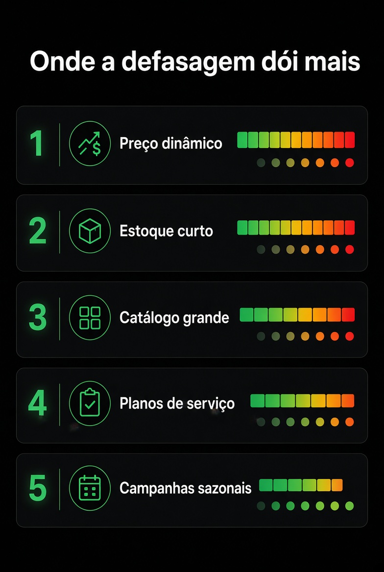 Onde a defasagem dói mais