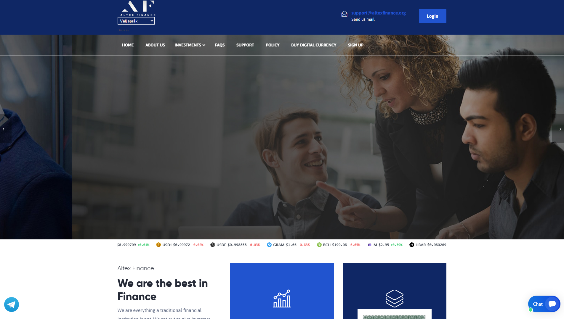 Screenshot of altexfinance.org