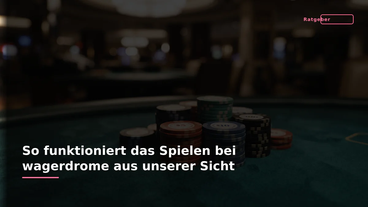So funktioniert das Spielen bei wagerdrome aus unserer Sicht
