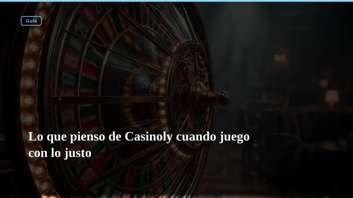 Lo que pienso de Casinoly cuando juego con lo justo