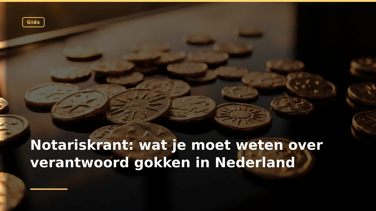 Notariskrant: wat je moet weten over verantwoord gokken in Nederland