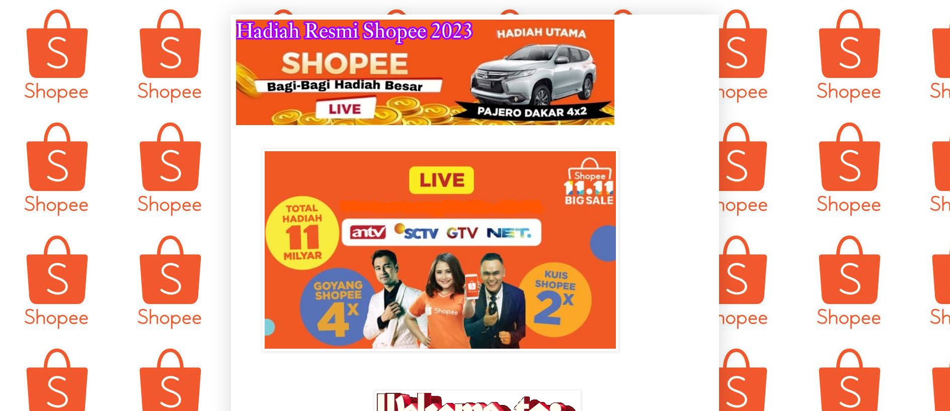 Stored capture of shopee-sale255.blogspot.com