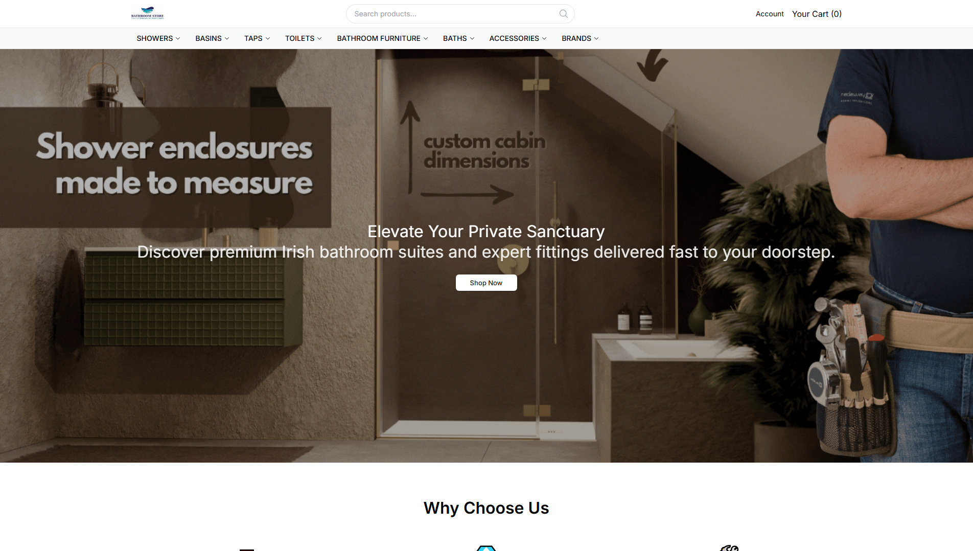 Stored capture of bathroomstoreonline.shop