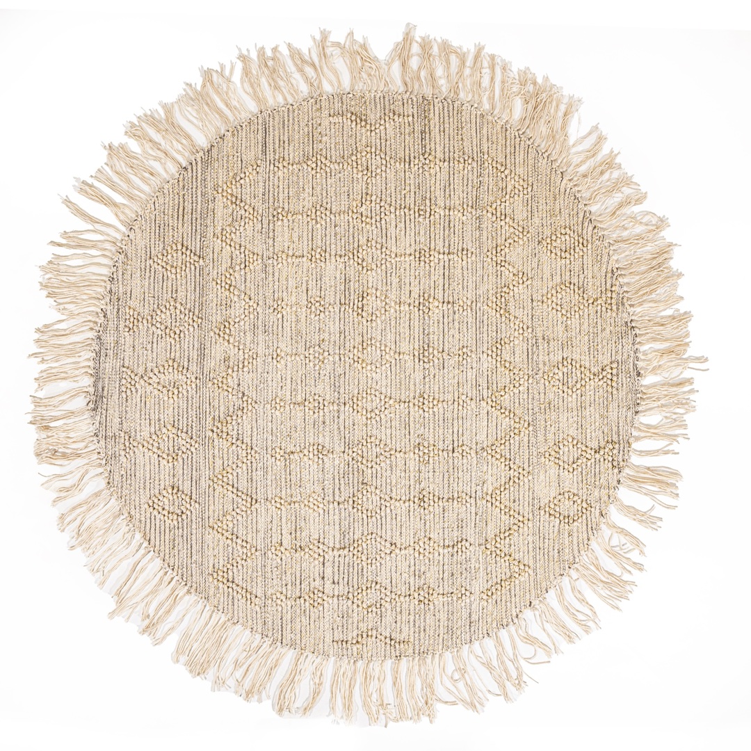 C-004 Round Handmade Cotton Rug