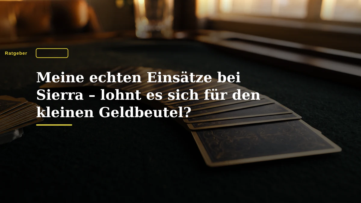 Meine echten Einsätze bei Sierra – lohnt es sich für den kleinen Geldbeutel?