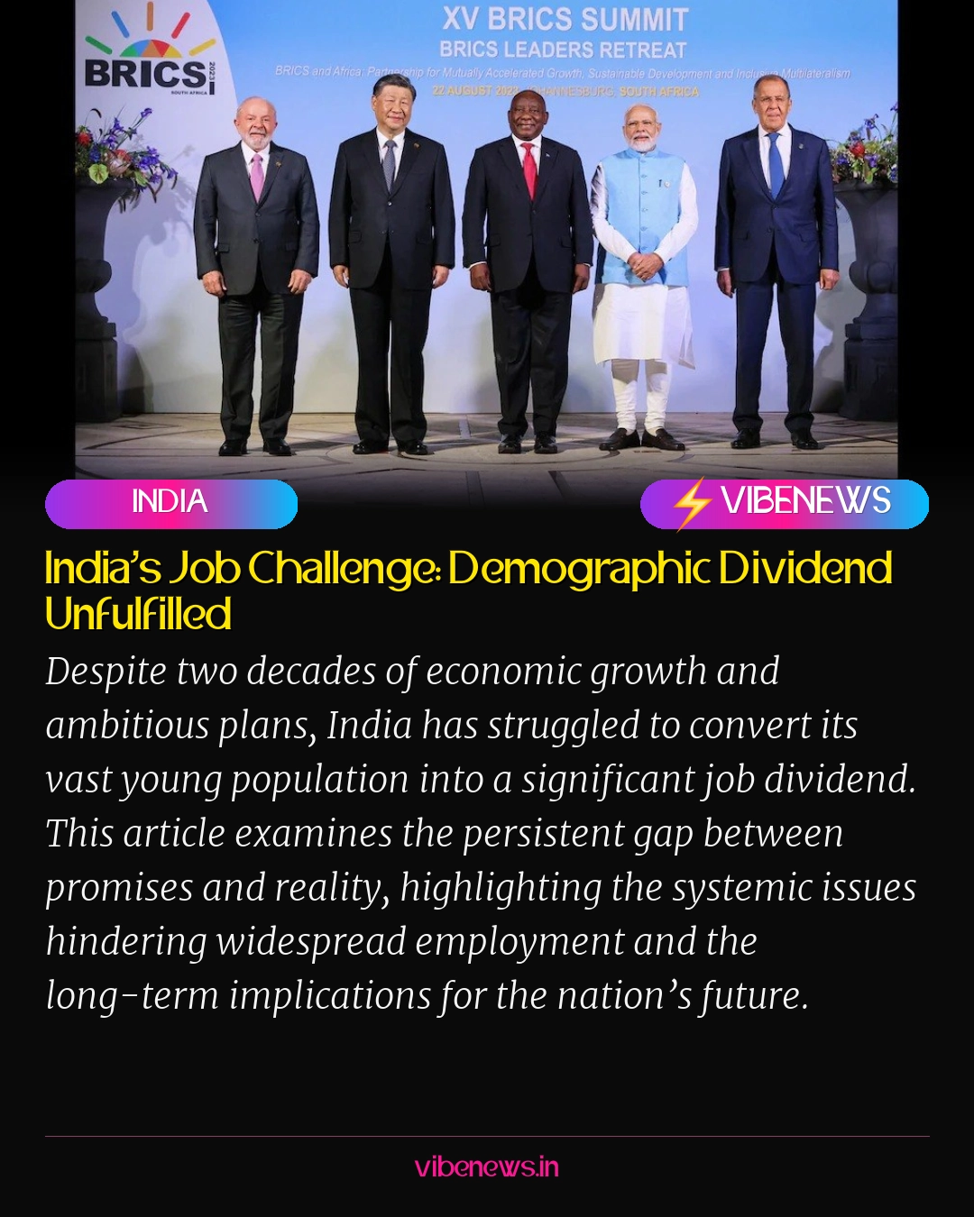 India’s Job Challenge: Demographic Dividend Unfulfilled