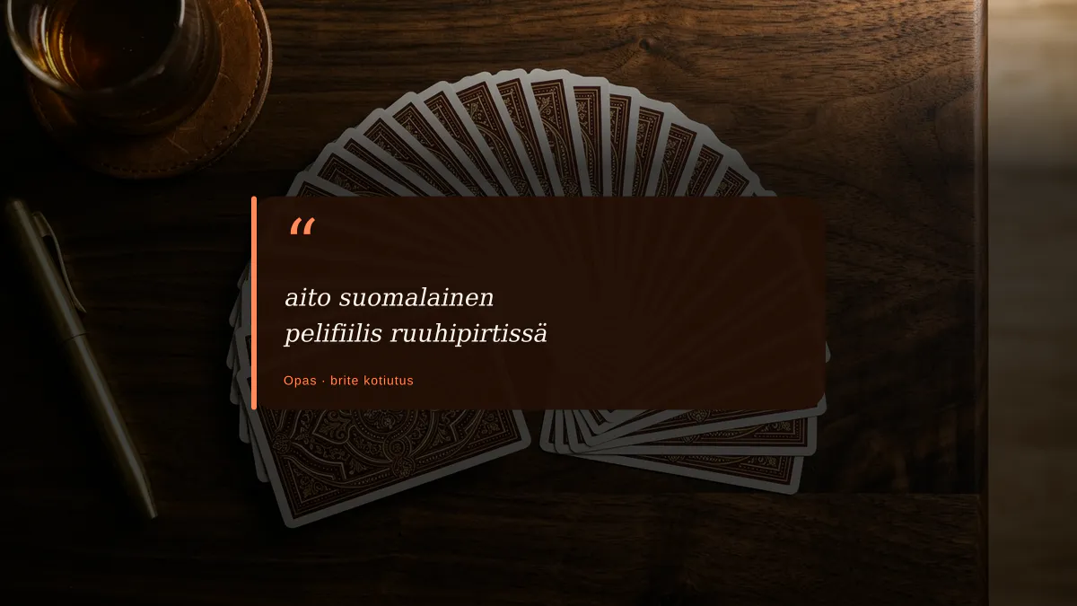 aito suomalainen pelifiilis ruuhipirtissä