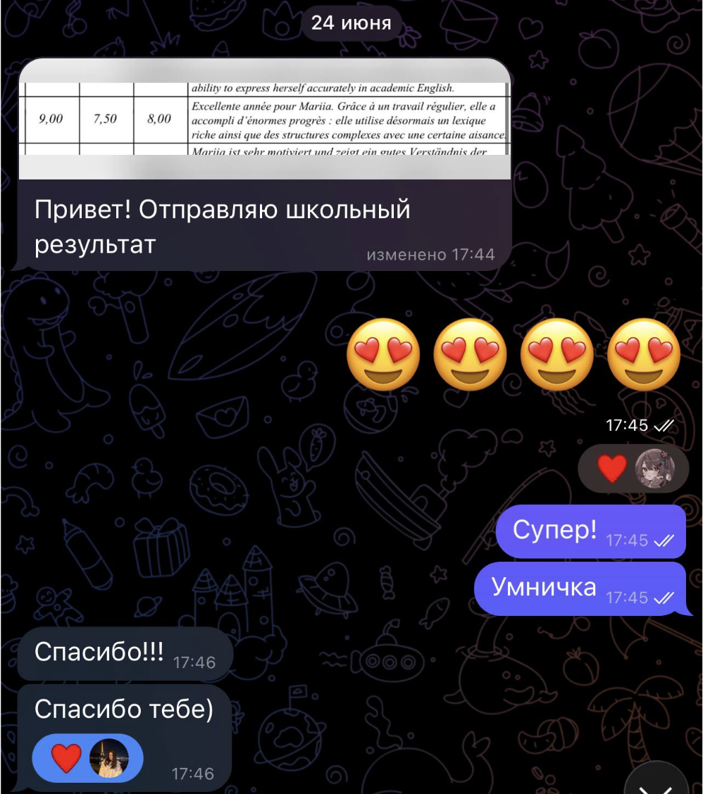 Результат ученика