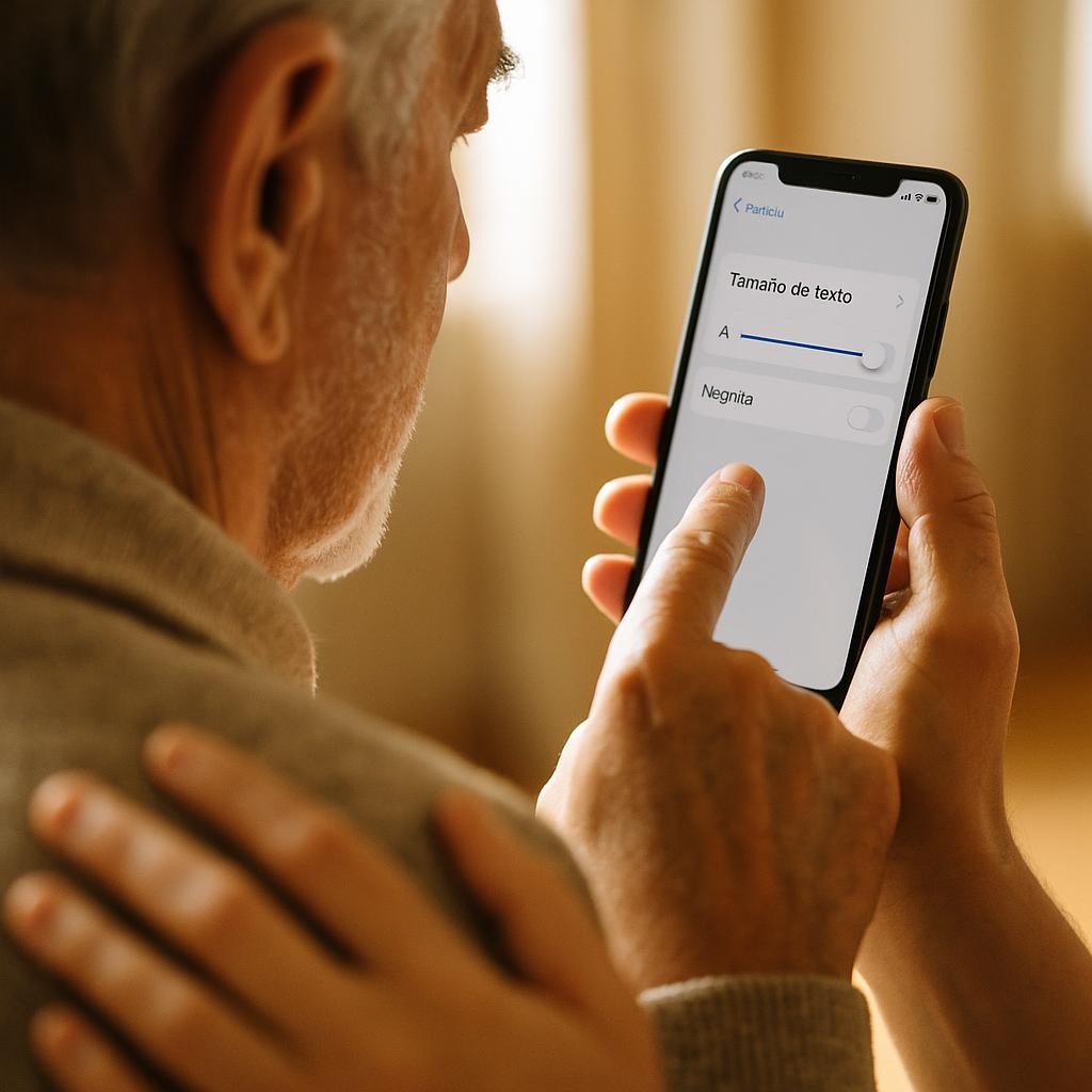 Cómo dejar el teléfono cómodo para unos ojos cansados