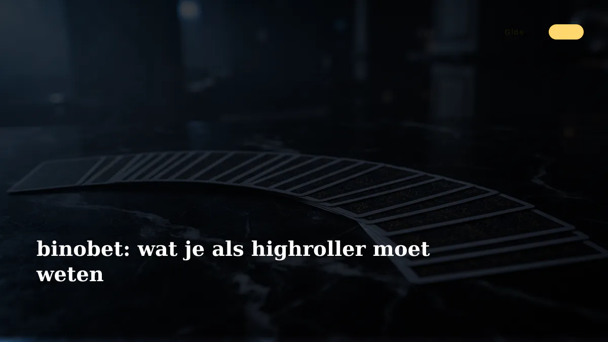 binobet: wat je als highroller moet weten