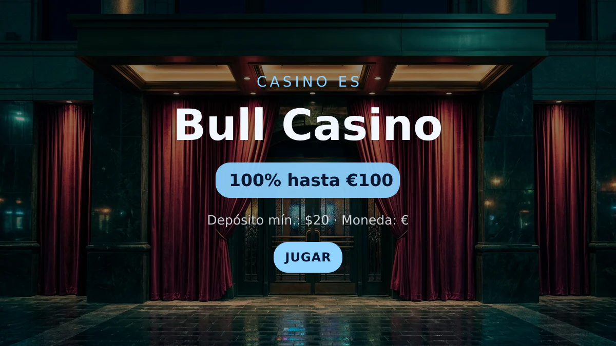 Bull Casino - bono de bienvenida 100% hasta &euro;100 + 250 FS, pagos: Visa, Mastercard, Skrill, Neteller, Paysafecard