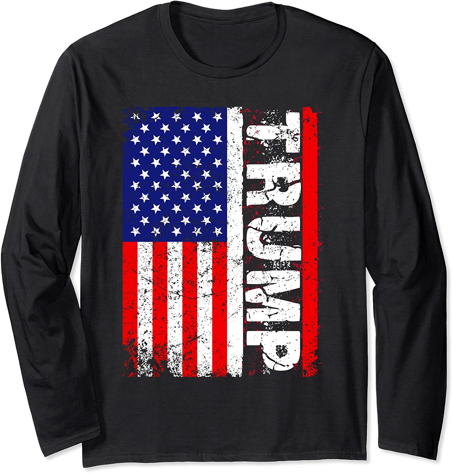 PRESIDENT Donald Trump 2024 Vintage USA Flag Long Sleeve T-Shirt