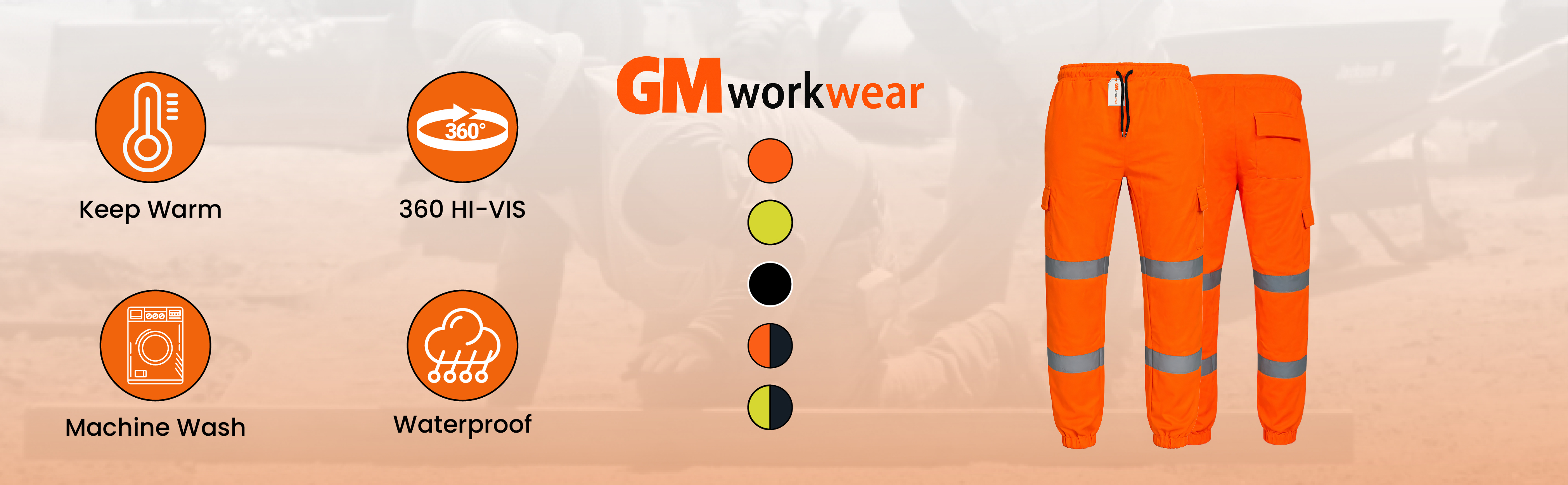 Hi-vis cargo joggers complete feature blueprint