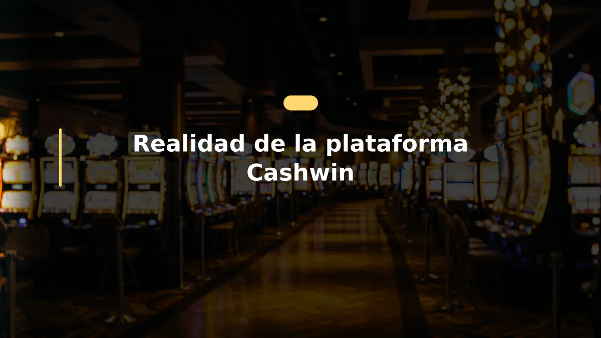 Realidad de la plataforma Cashwin