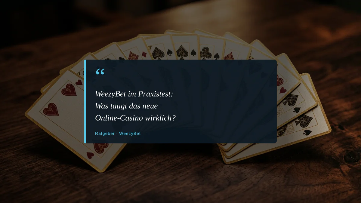 WeezyBet im Praxistest: Was taugt das neue Online-Casino wirklich?