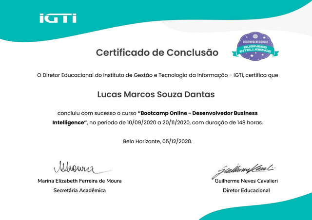 Business Intelligence Developer - IGTI