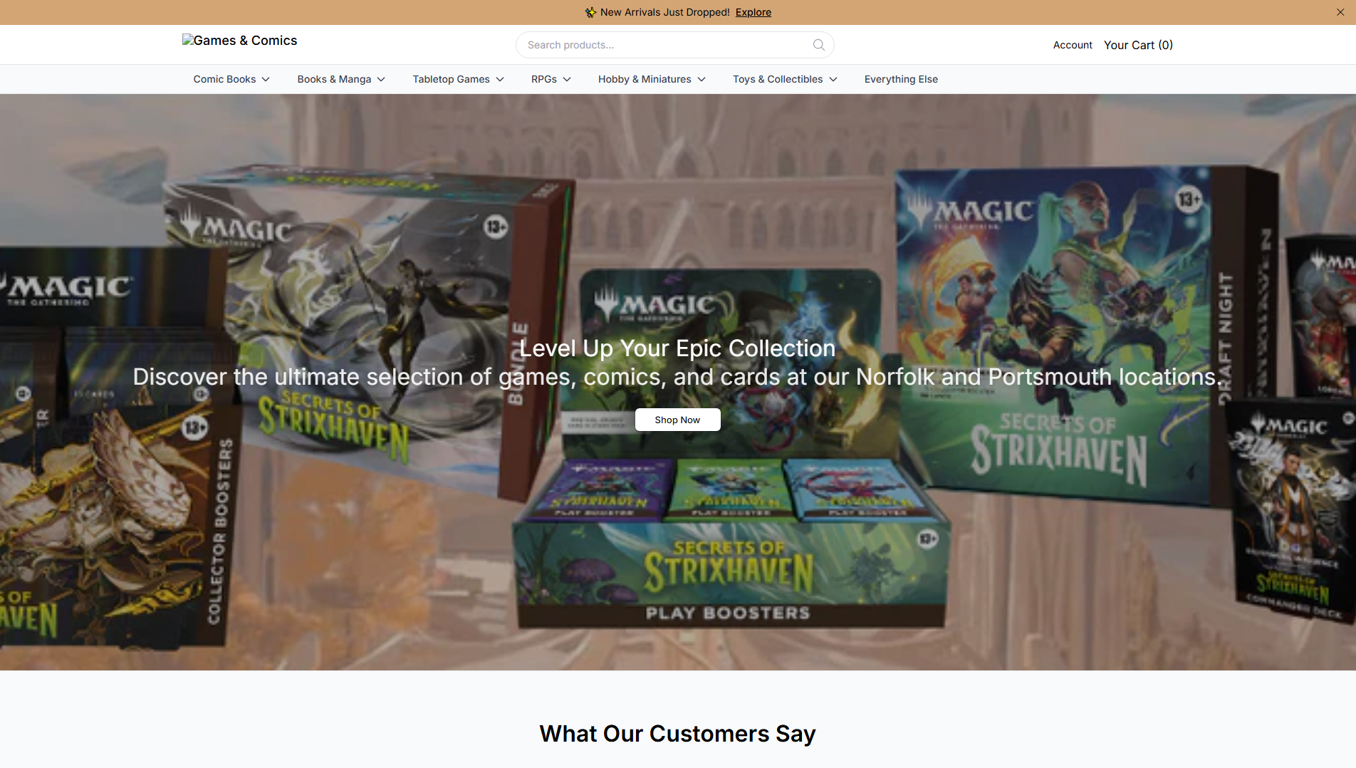 Stored capture of atlantisgamesandcomicsdirect.shop