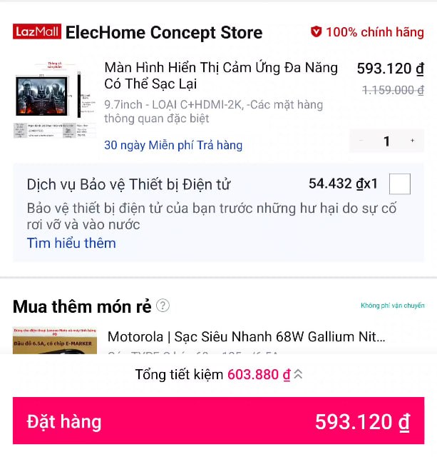 Màn Hình Hiển Thị Cảm Ứng Đa Năng Có Thể Sạc Lại