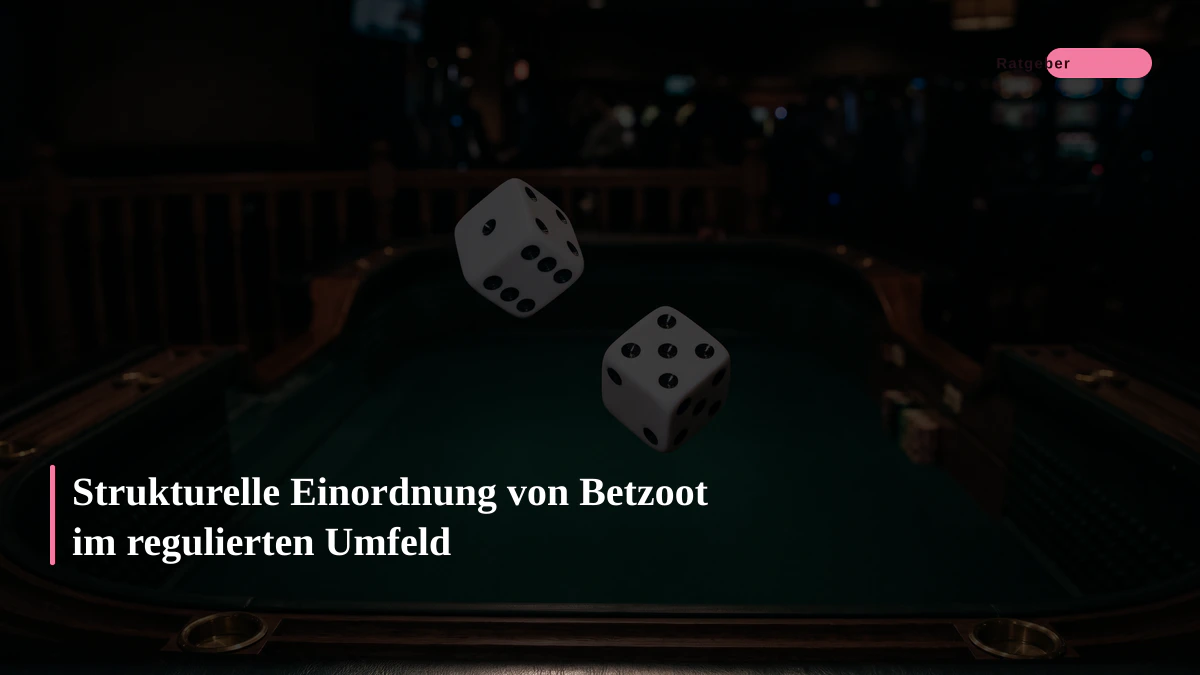 Strukturelle Einordnung von Betzoot im regulierten Umfeld