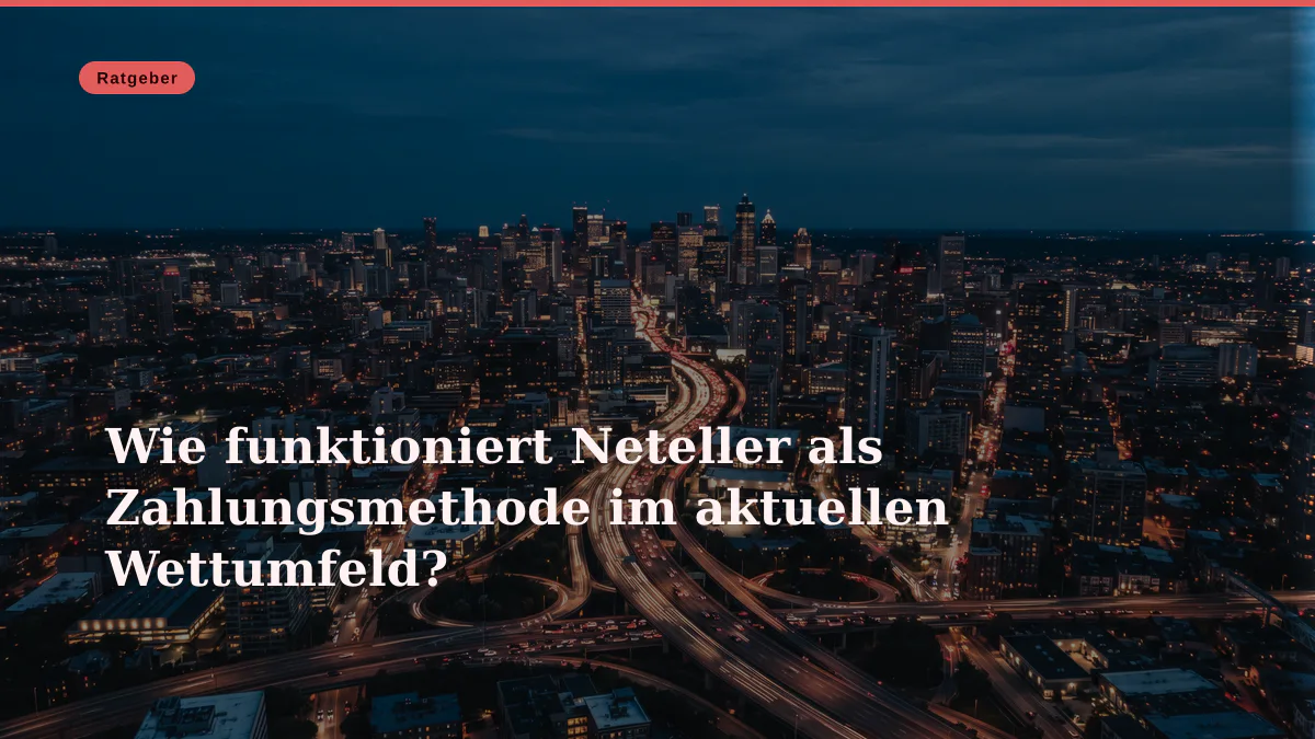 Wie funktioniert Neteller als Zahlungsmethode im aktuellen Wettumfeld?