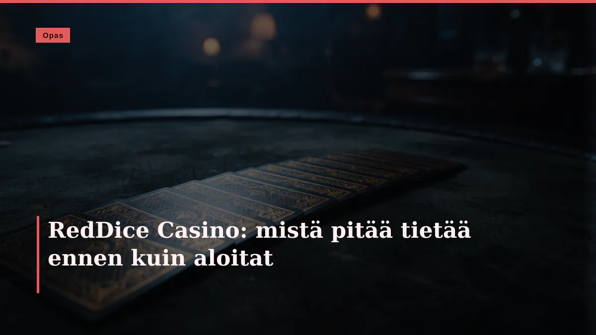 RedDice Casino: mistä pitää tietää ennen kuin aloitat