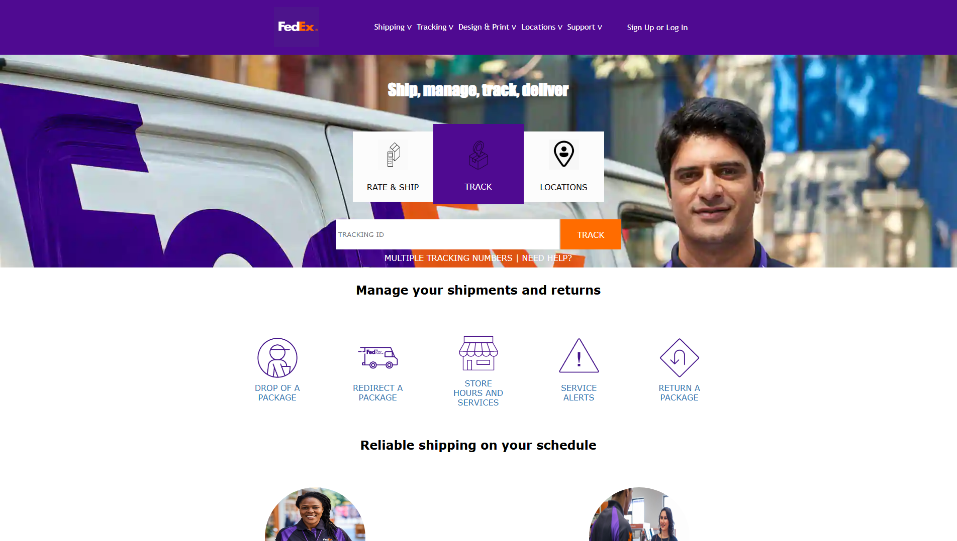 Screenshot of fed-ex.vercel.app