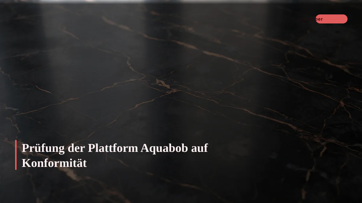 Prüfung der Plattform Aquabob auf Konformität