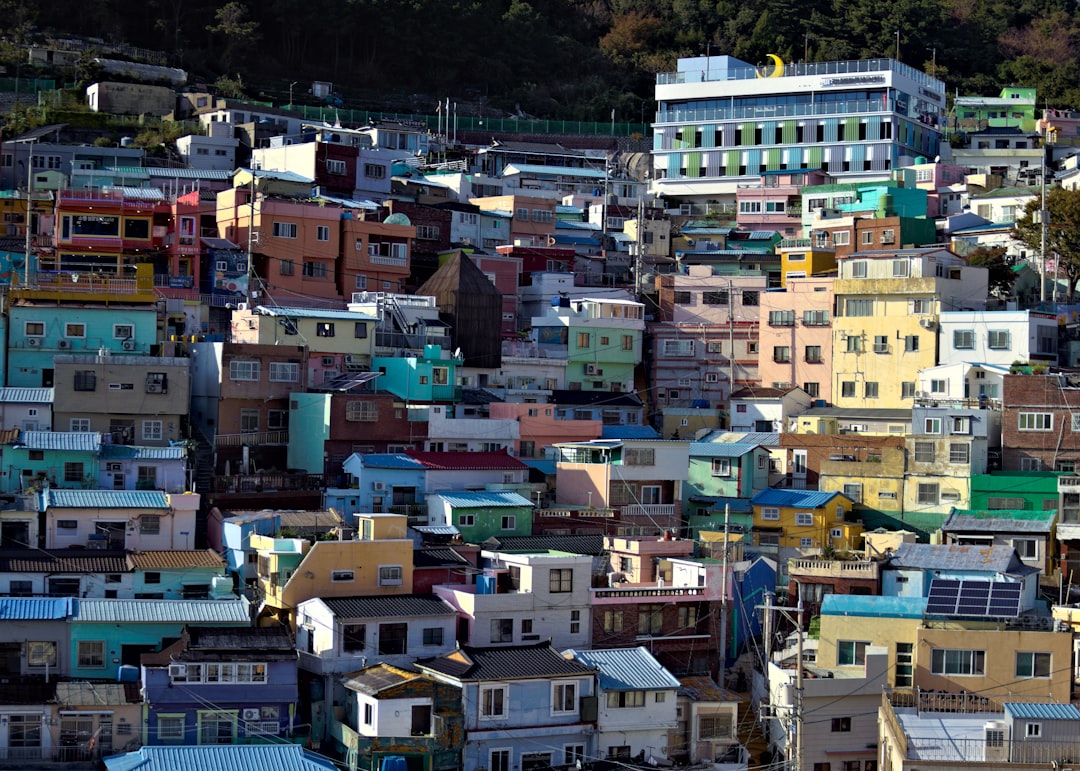 Gamcheon Culture Village colorful stairways and houses on hillside