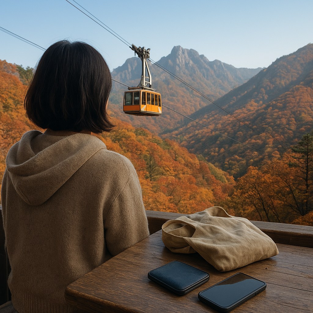 seoraksan national park cable car autumn