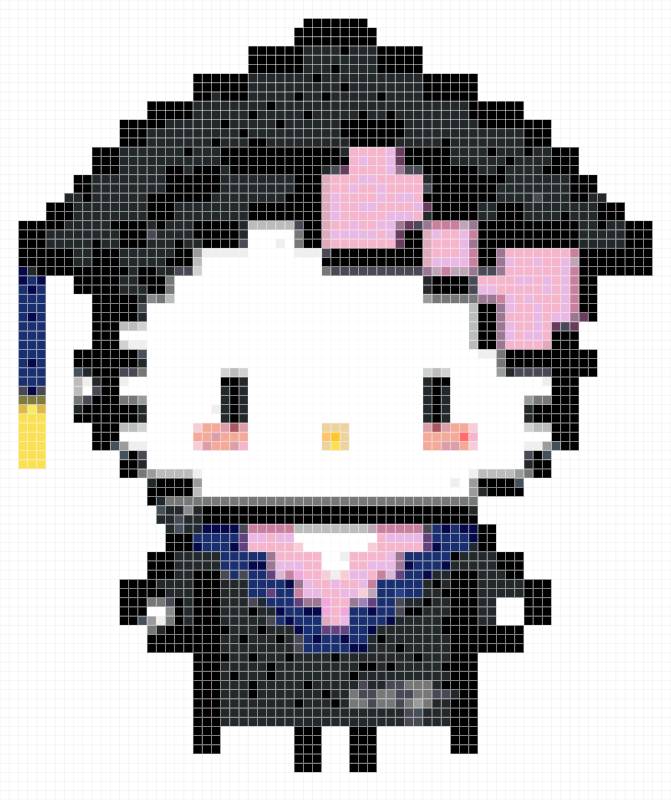 Kawaii Sanrio Hello Kitty in Hanfu‑Style Graduatio