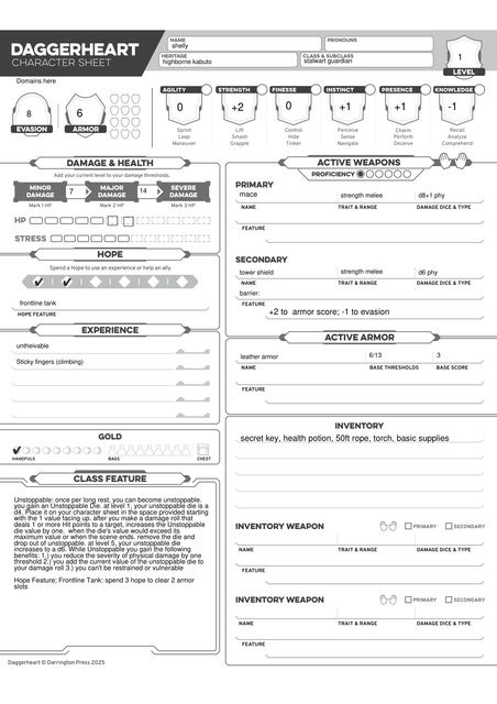 Character sheet (1) 1