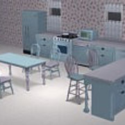 Blue Pastel Kitchen