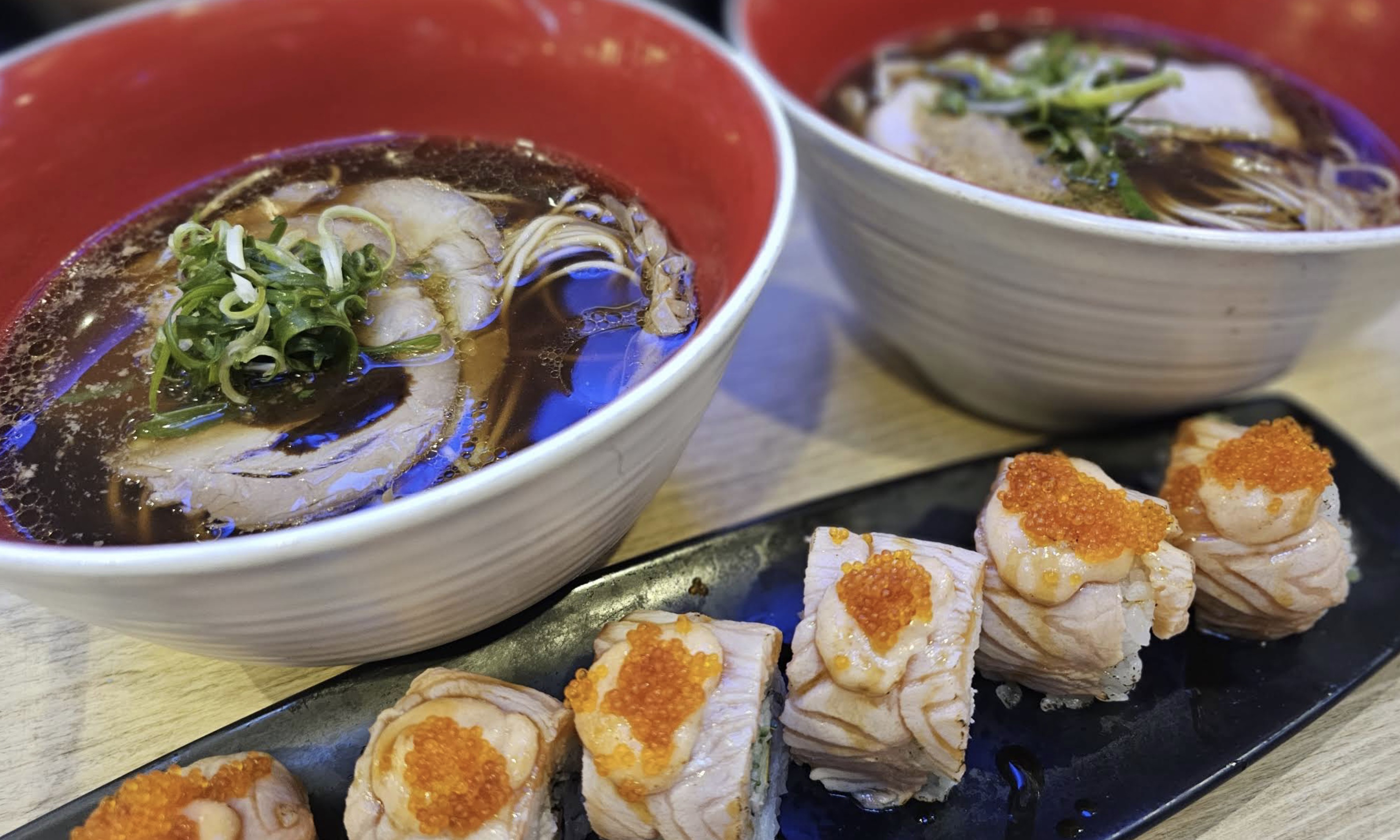 Sushi cones and crab soba at Tsuta