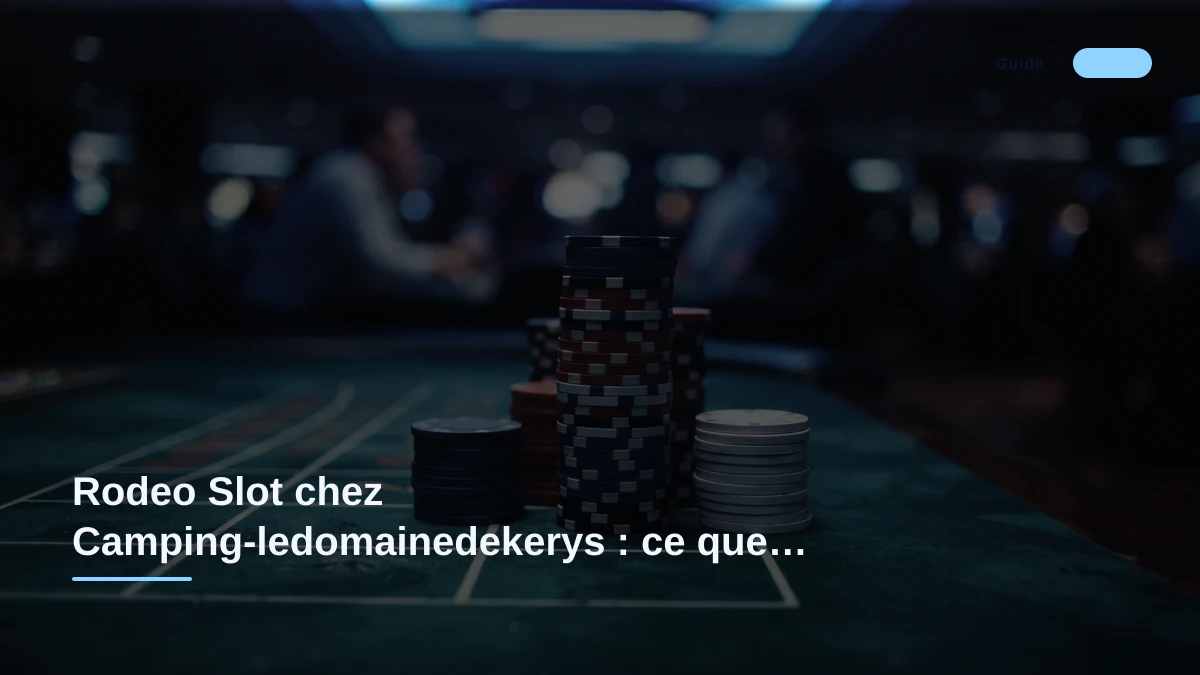 Rodeo Slot chez Camping-ledomainedekerys : ce que j'ai vraiment trouvé