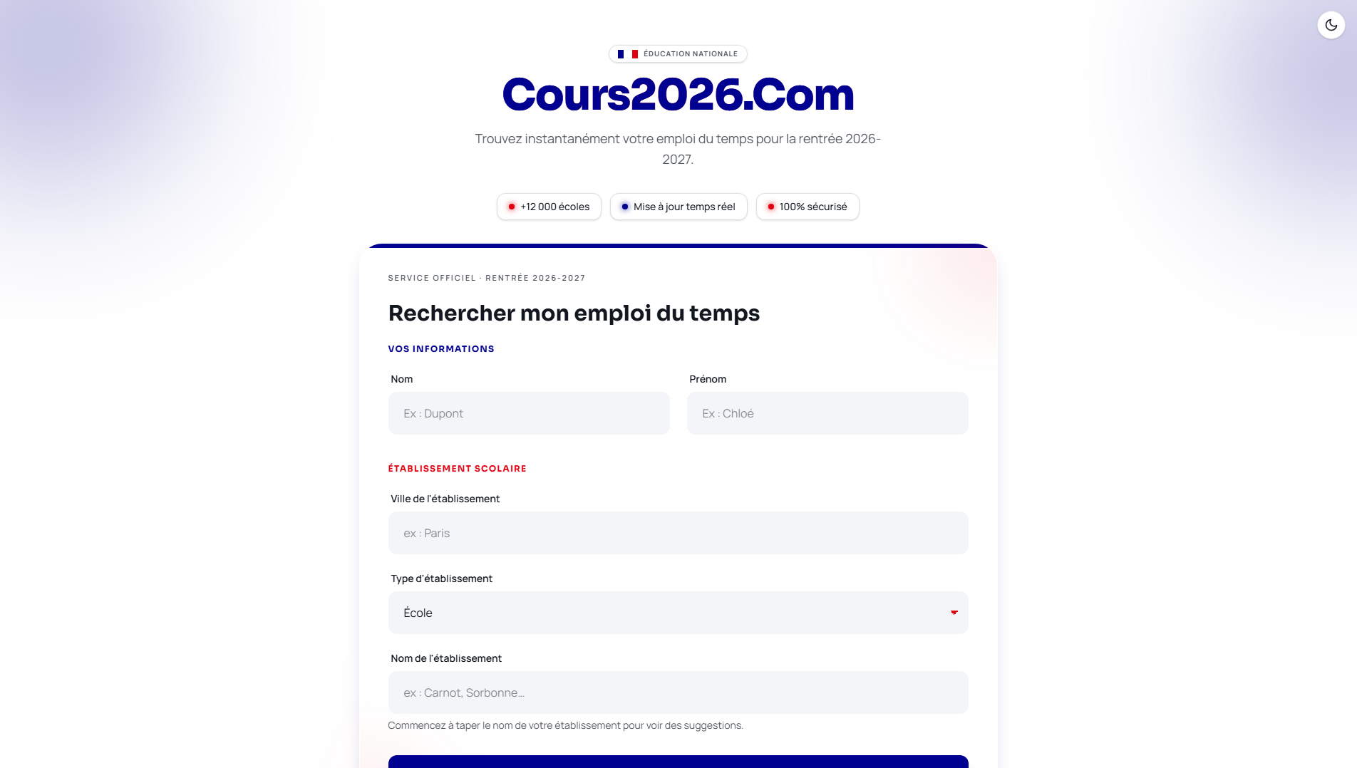 Stored capture of cours2026.com