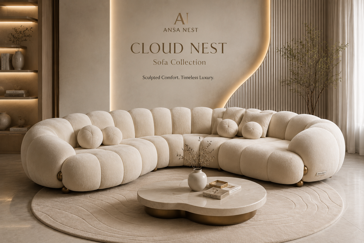 Cloud Nest Curved Sectional Sofa