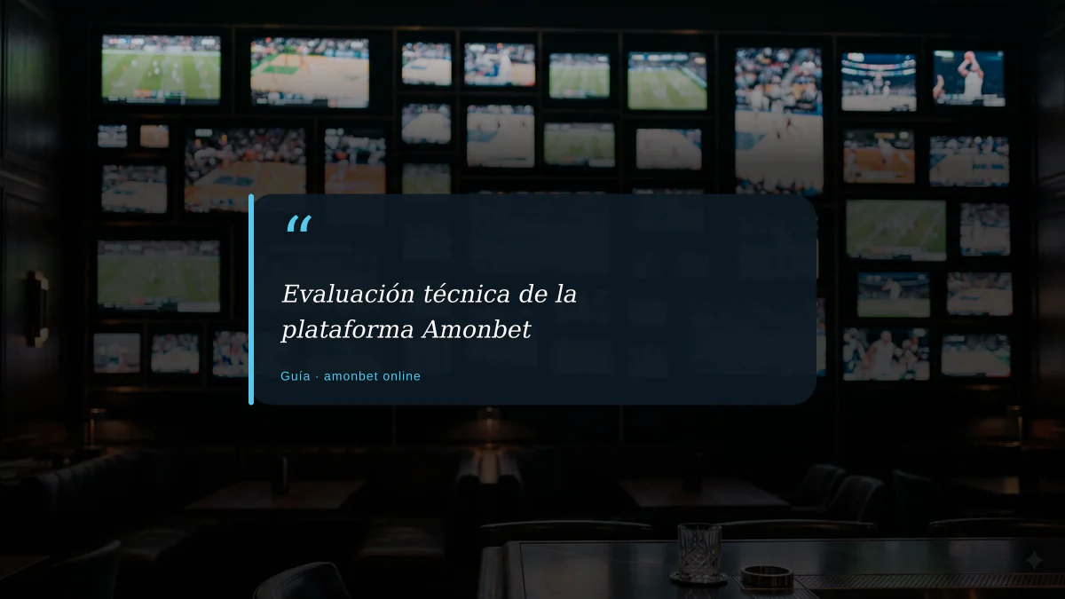 Evaluación técnica de la plataforma Amonbet