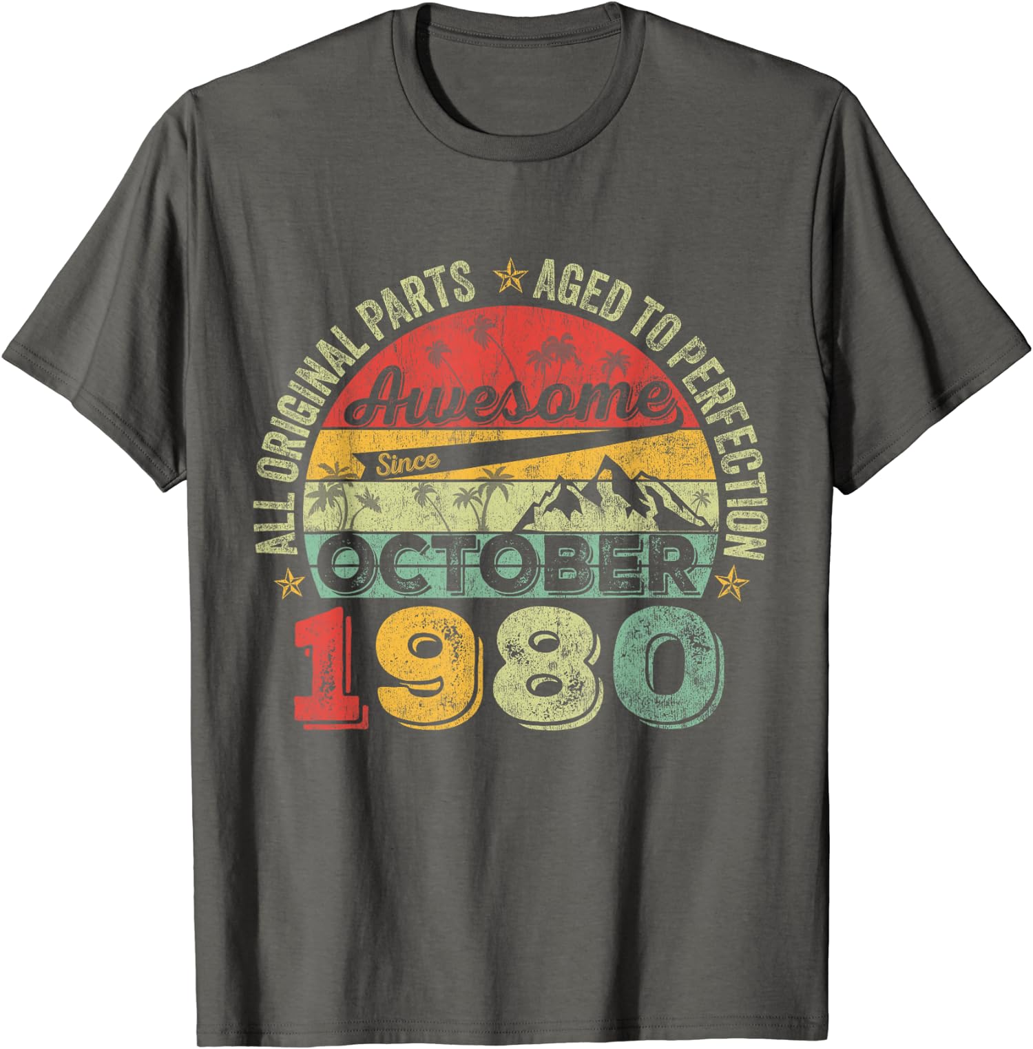 Mens Awesome Since October 1980 Vintage 43 years 43rd Unisex T-Shirt