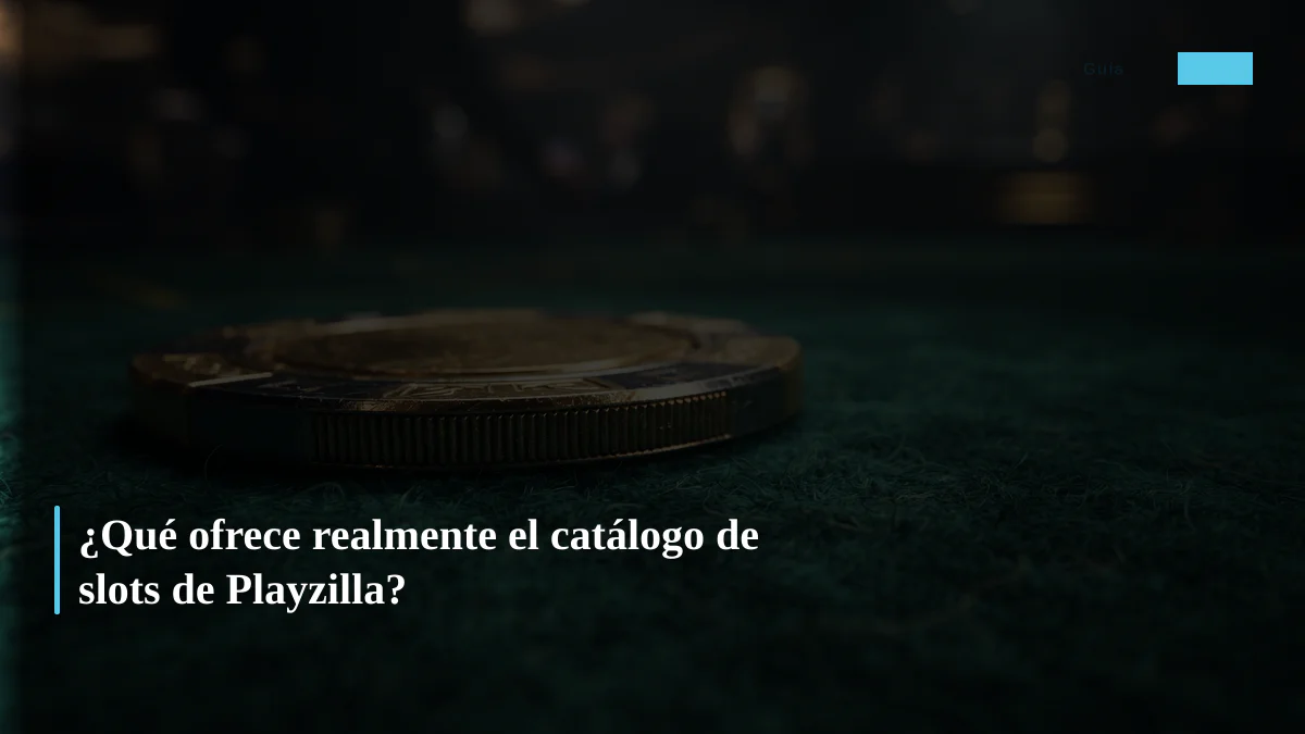 ¿Qué ofrece realmente el catálogo de slots de Playzilla?