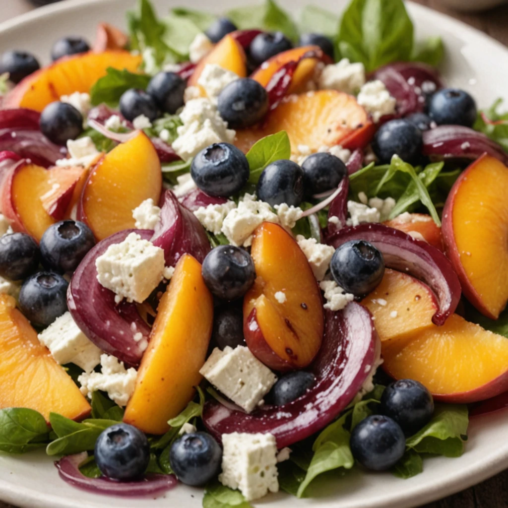 Blueberry Peach Feta Salad: A Refreshing Summer Treat