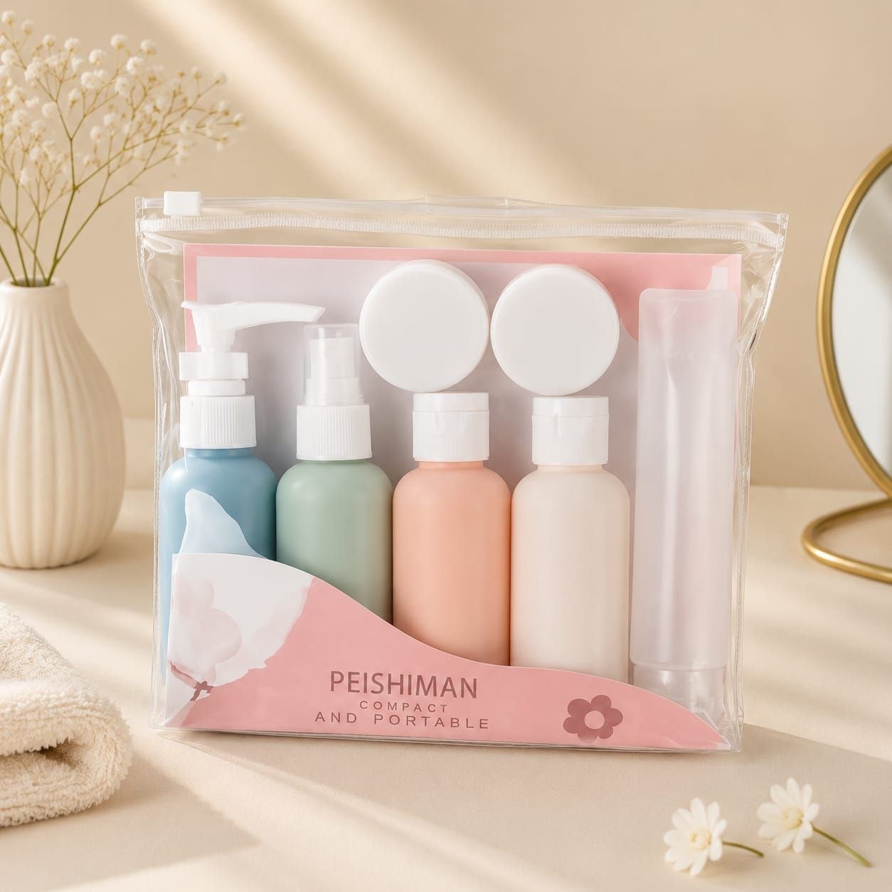 Peishiman Compact Portable Travel Bottle L